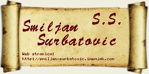 Smiljan Šurbatović vizit kartica